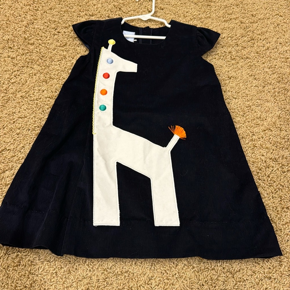 bella bliss Black Dress with Giraffe Appliqué